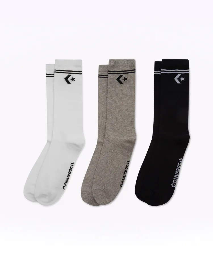 男女简约星箭中筒袜